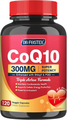 COQ-10 300MG. 120 CÁPSULAS | Presión arterial alta , Rendimiento físico, Antioxidante.