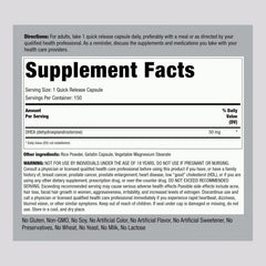 DHEA 50MG 150 Cápsulas| Equilibrio hormonal, Menopausia, Antienvejecimiento.