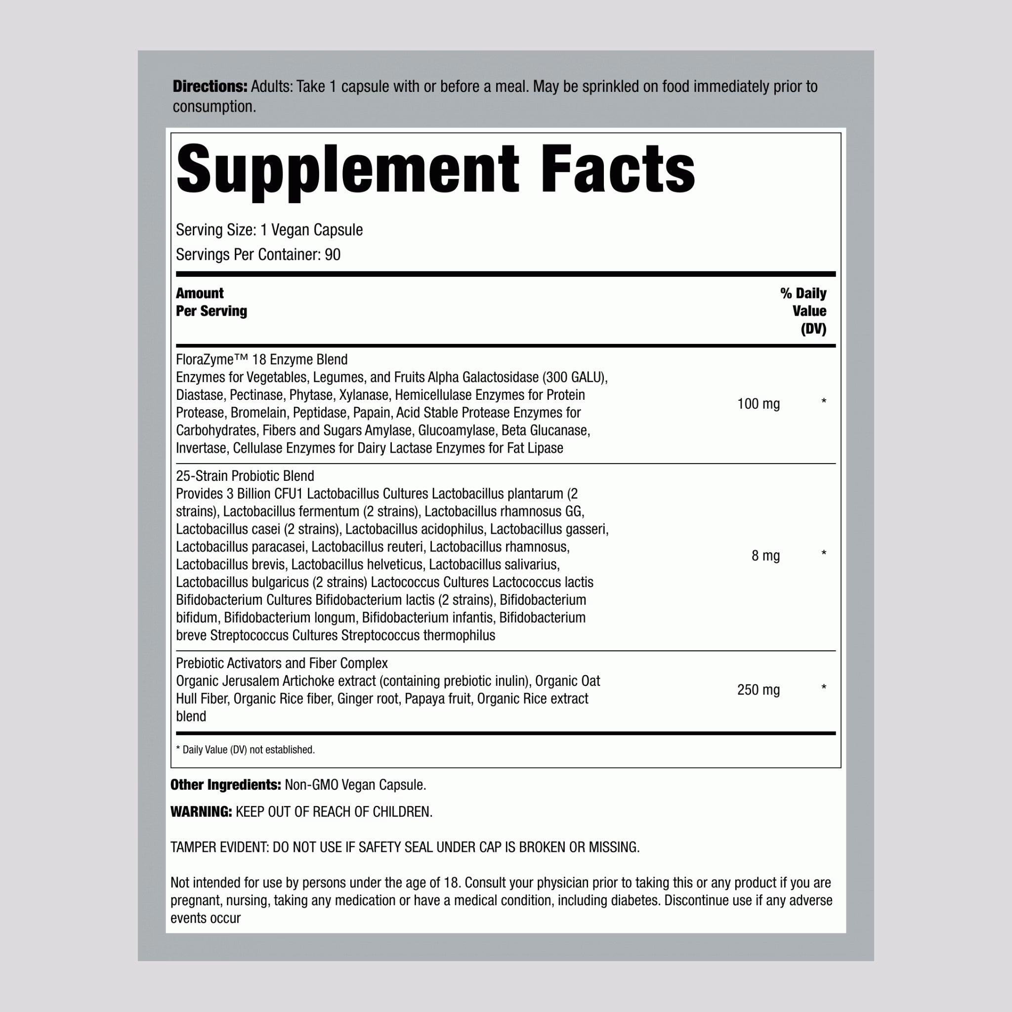 Enzimas Digestivas + Probióticos 90 cápsulas