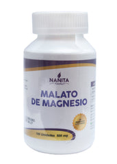 Malato de Magnesio 500mg. 100 cápsulas