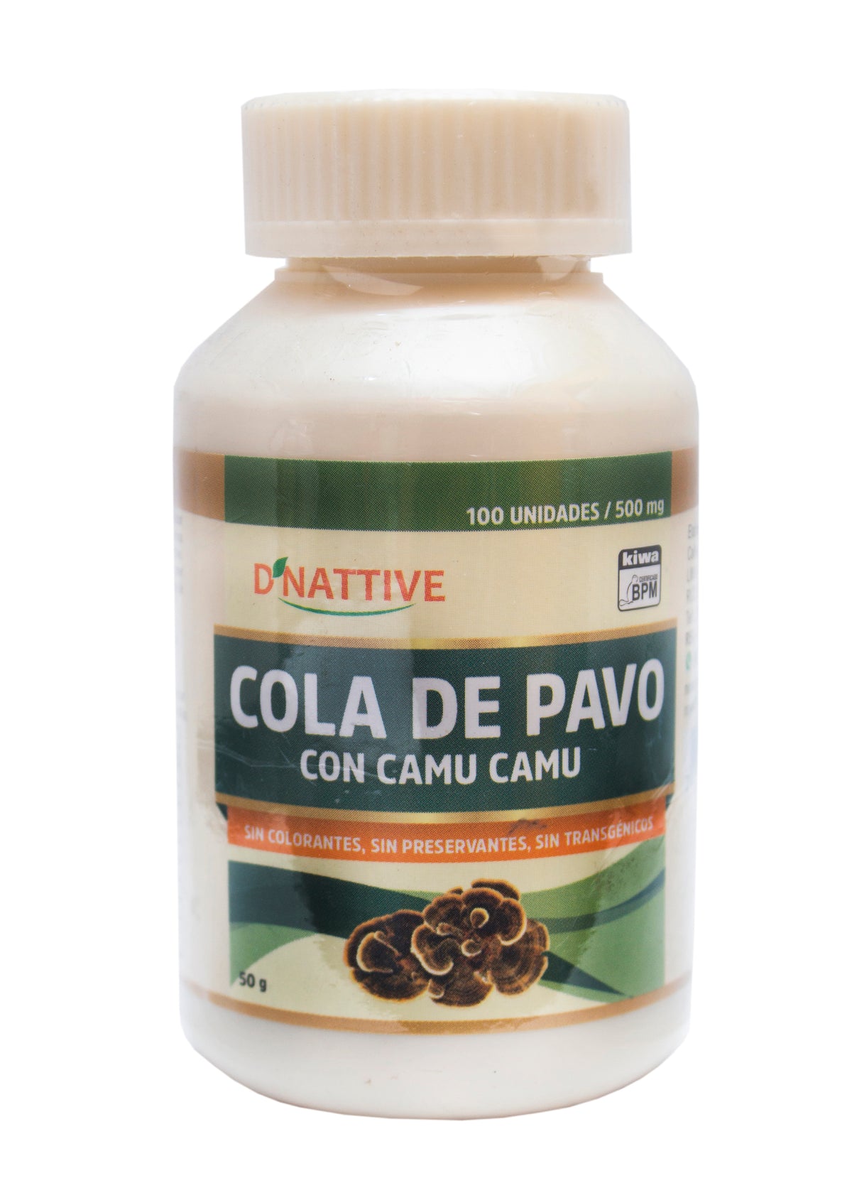 Cola de Pavo 500 mg  100 cápsulas -Inmunológico, Anticancerígeno, Antiinflamatorio
