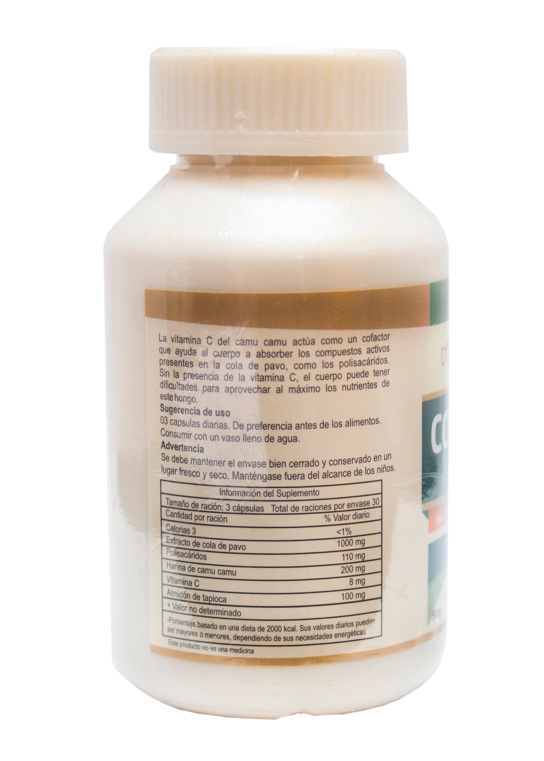 Cola de Pavo 500 mg  100 cápsulas -Inmunológico, Anticancerígeno, Antiinflamatorio