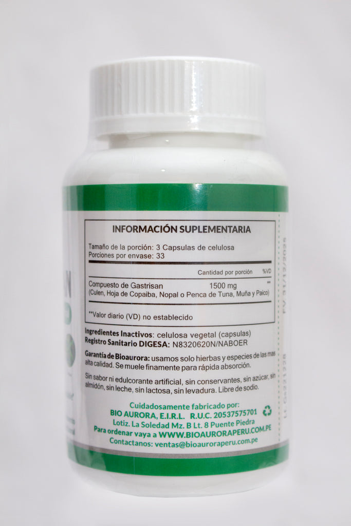 Gastrisan 500mg. 100 cápsulas