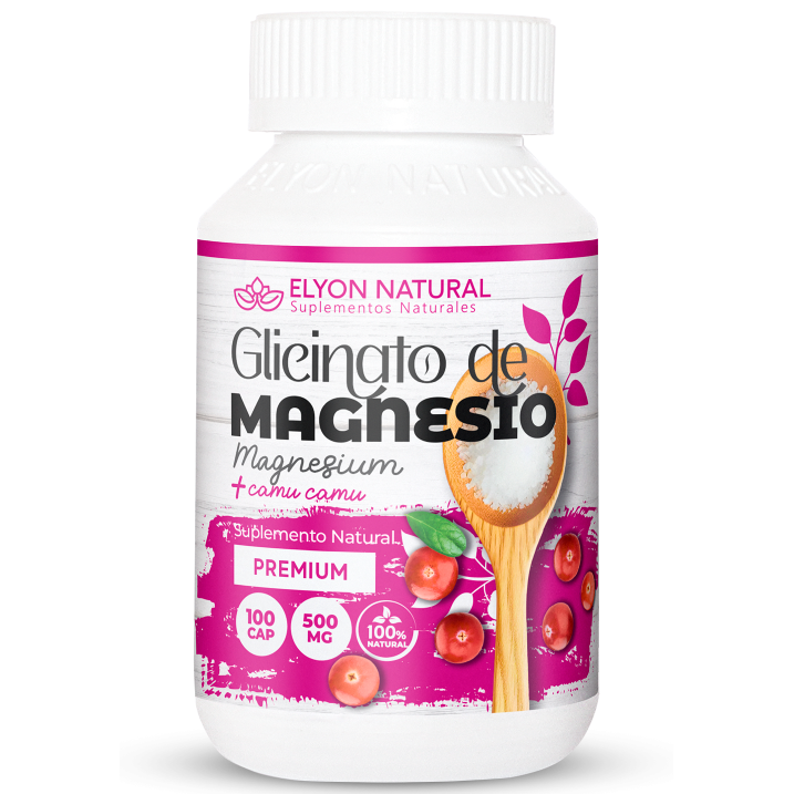 Glicinato de Magnesio + Camu Camu – Alta Absorción, Relajación y Energía Natural (100 cápsulas