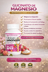 Glicinato de Magnesio + Camu Camu – Alta Absorción, Relajación y Energía Natural (100 cápsulas