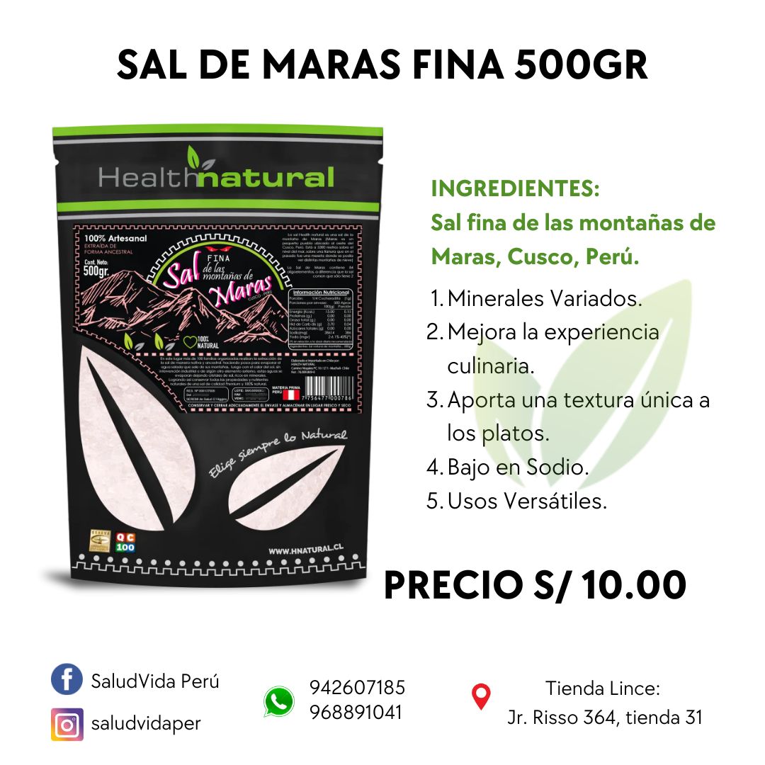 Sal de Maras fina 500grs.