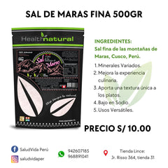 Sal de Maras fina 500grs.