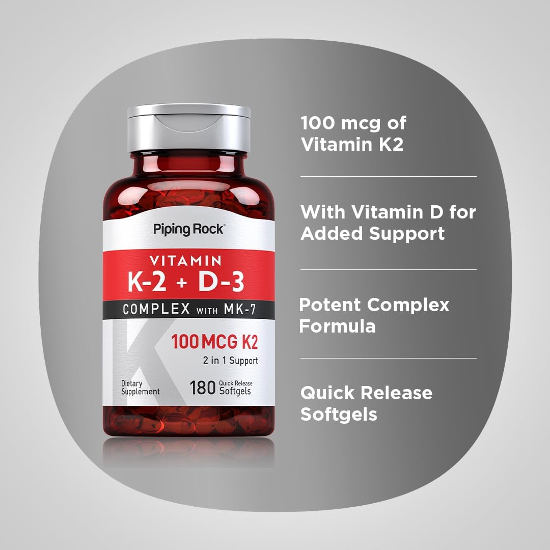 Vitamin K | 100 mcg | 240 Tabletas|  Non-GMO, Libre de gluten