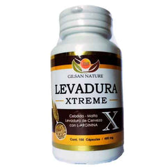 LEVADURA DE CERVEZA  100 CÁPSULAS 400MG | Desnutrición, Estrés, Depresión, Crecimiento.