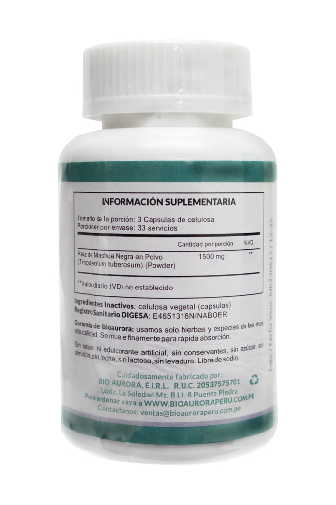 Mashua negra 500mg. 100 cápsulas - Pròstata