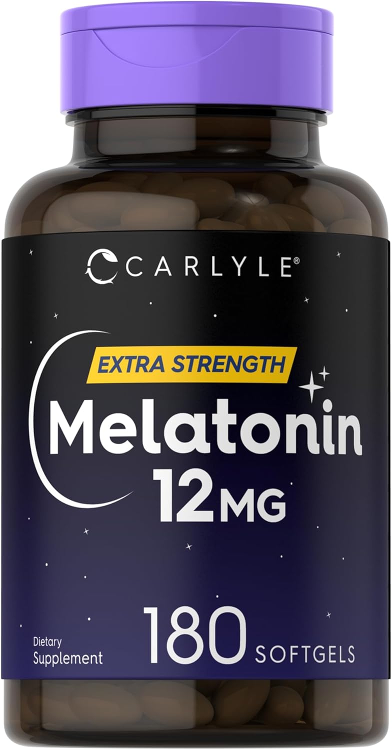 MELATONINA 12mg, 180 TABLETAS | Sueño, Antioxidante, Pérdida de peso.