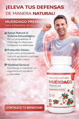 Muérdago Premium 500mg 100 cápsulas- Presión alta, defensas bajas, dolores articulares