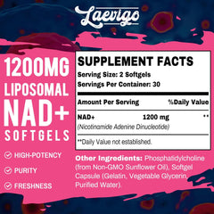 NAD 1200MG 60 SOFTGELS | Longevidad, Memoria, Salud general.