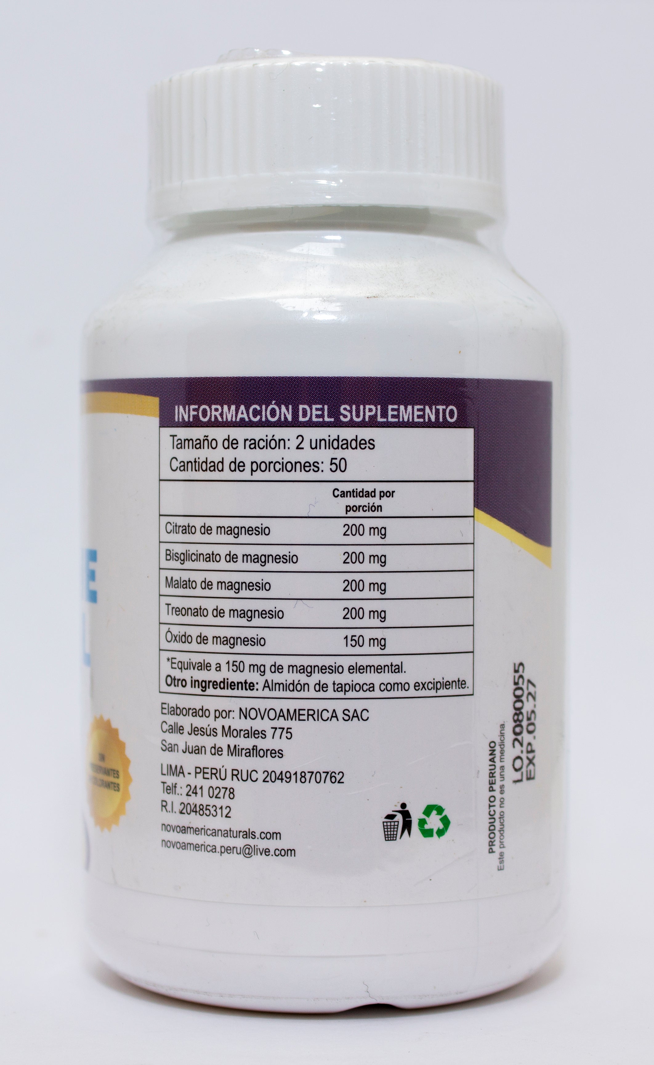 Magne Total V 500mg. 100 cápsulas