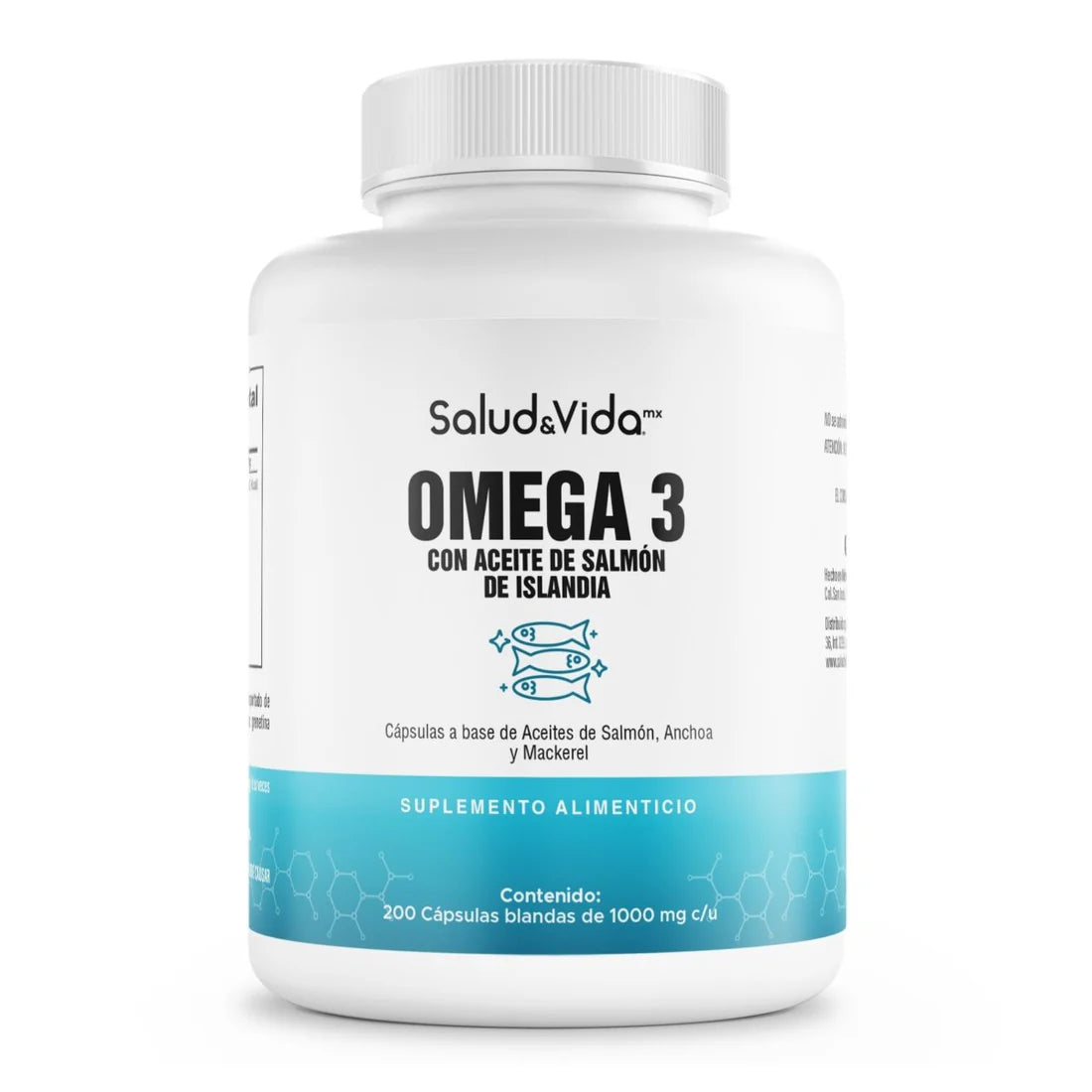 Omega 3 con Aceite de Salmon de Islandia 1000 mg 200 Cápsulas