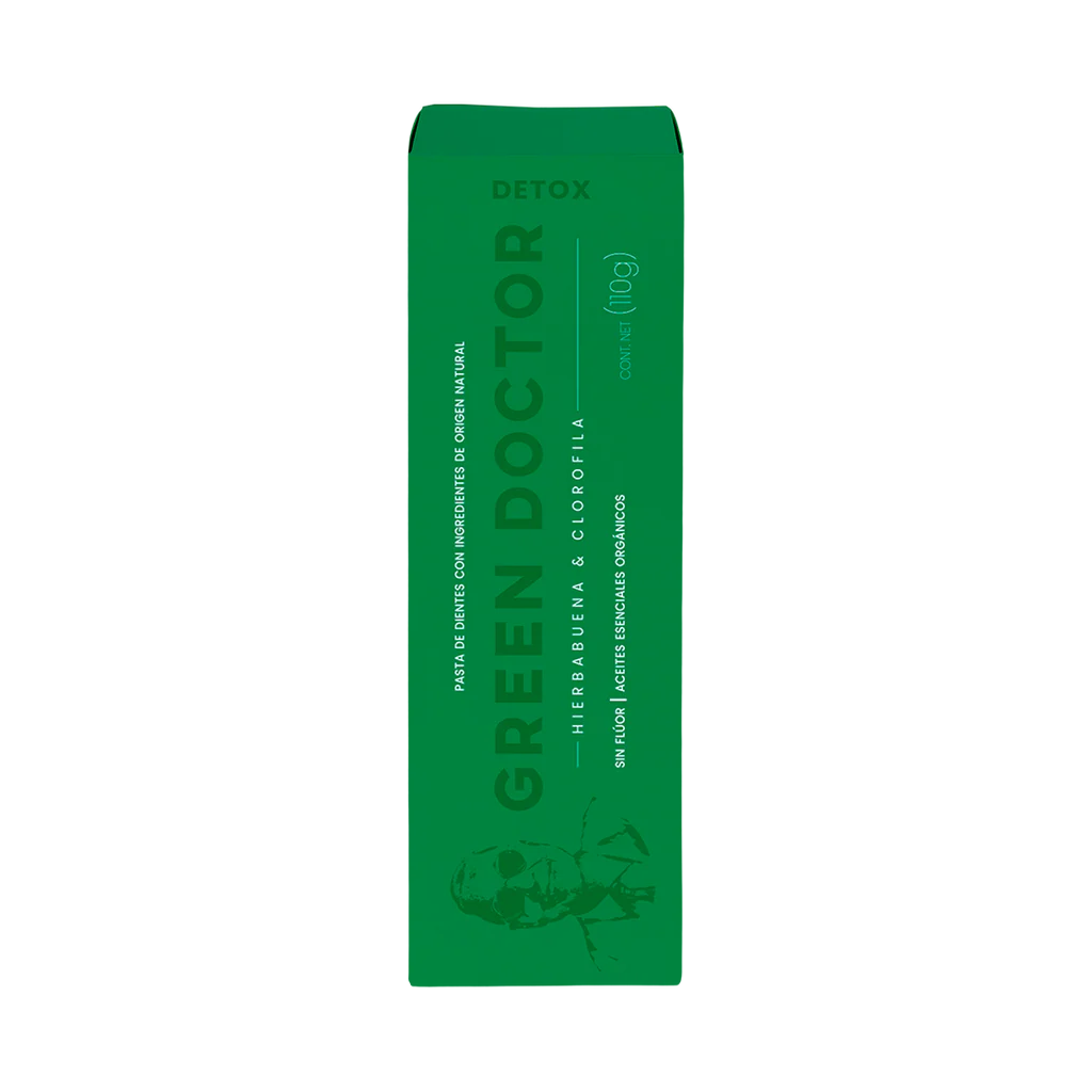 Pasta Dental Natural  Hierba buena y Clorofila  110g.  Sin Fluor - Green Doctor