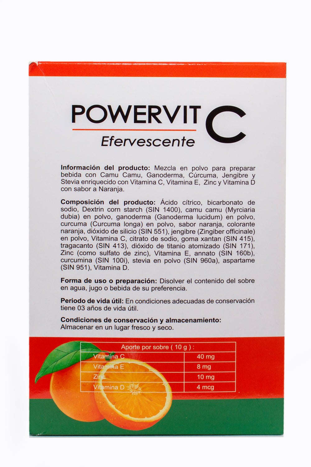 Vitamina C POWERVIT C (Efervescente) + cúrcuma y jengibre - Sistema òseo, Articular y Muscular
