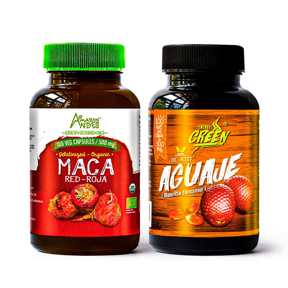 Pack regulador hormonal (aceite de aguaje y maca roja)