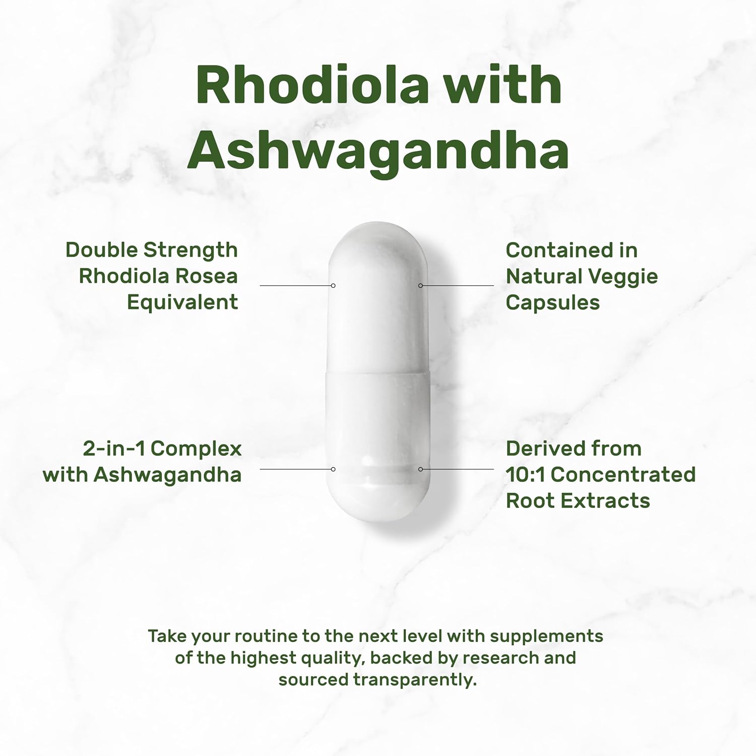 Rhodiola con Ashwagandha 5000mg. p/s 240 cápsulas