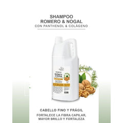 Shampoo romero y nogal 1 galón