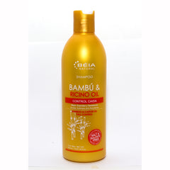 Shampoo de bambú y aceite de ricino (control caída, cabellos débiles, quebradizo o con puntas abiertas) 500 ml