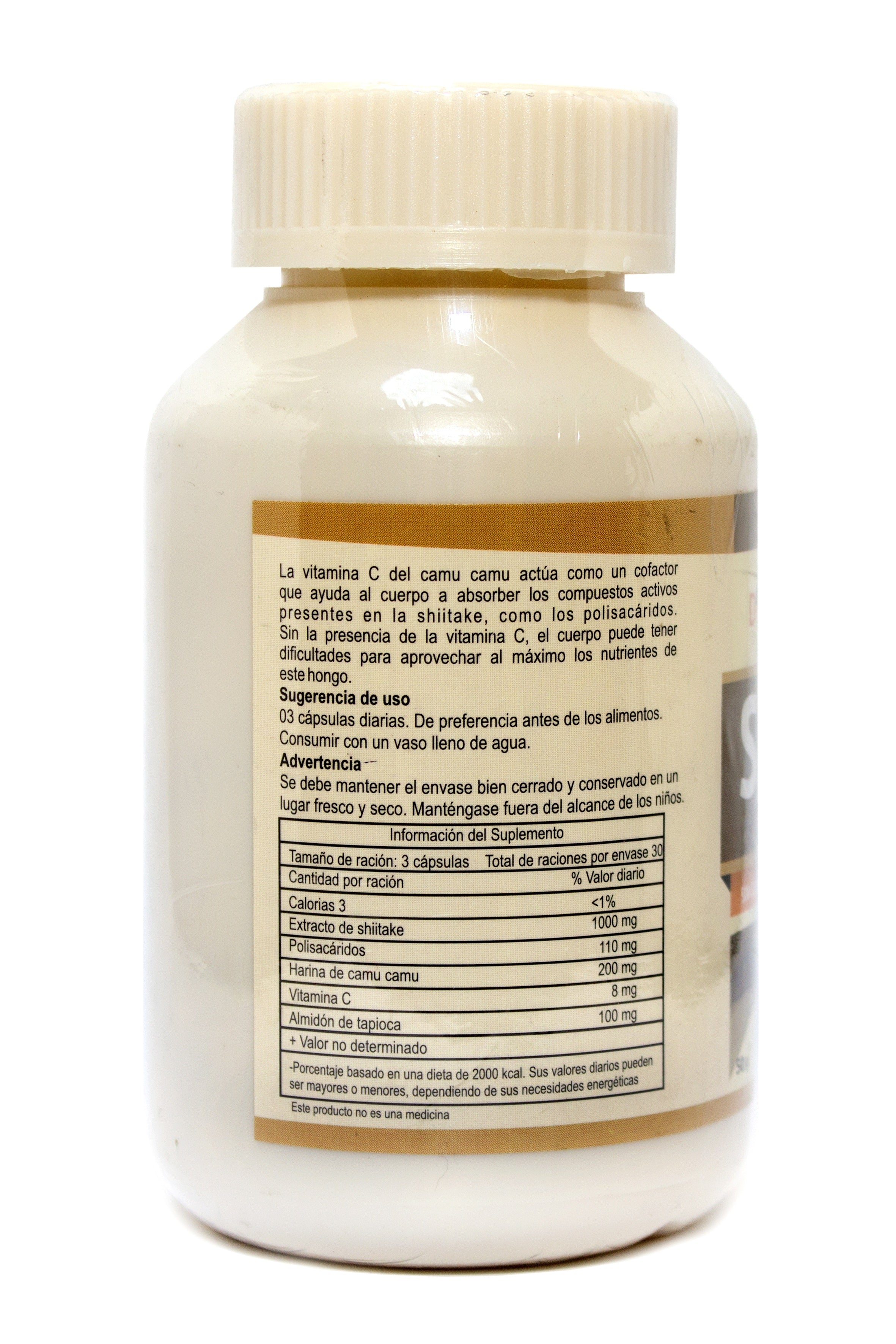 Shiitake con Camu Camu 500mg. 100 cápsulas