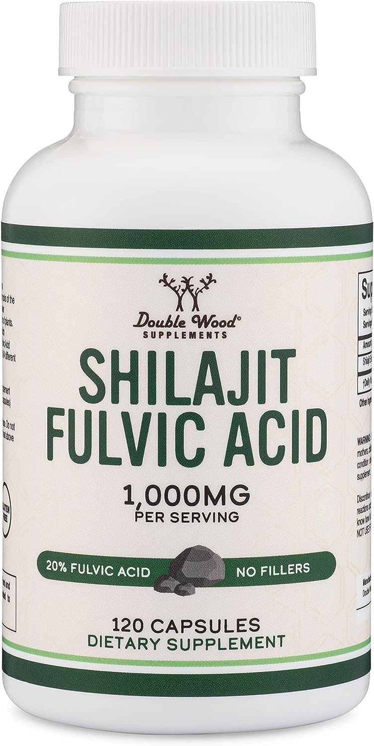 Shilajit Pure Himalayan Capsules (20% Fulvic Acid Supplement) 1,000mg. 120 cápsulas