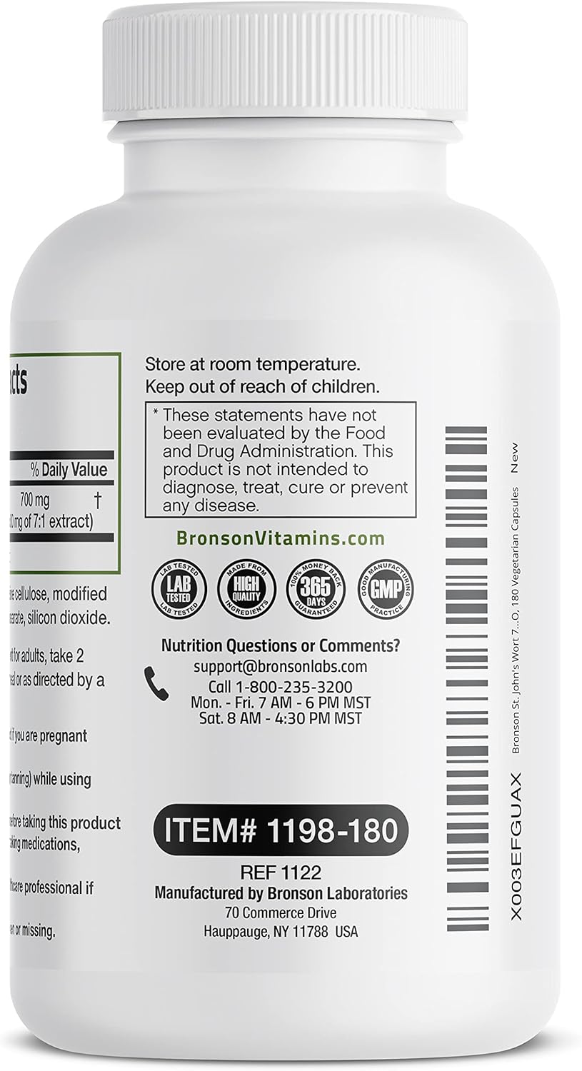 HIERBA DE SAN JUAN 180 CÁPSULAS 350MG | Depresión, Sueño, Ansiedad, Menopausia.