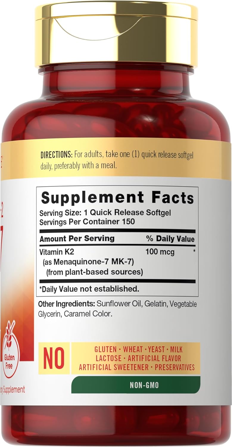 Vitamin K2 MK7 100 mcg | 150 Cápsulas