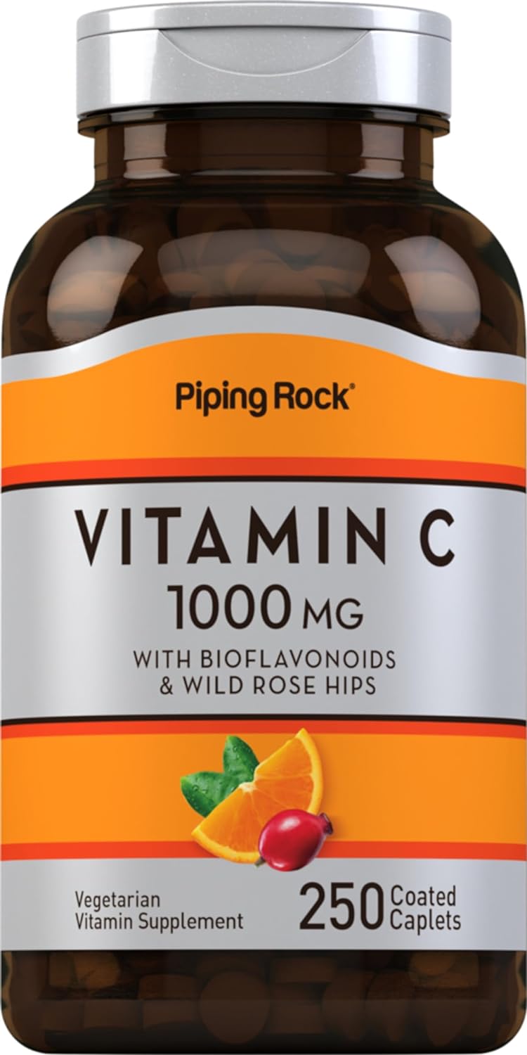 Vitamina C 1000mg, with Rose Hips 250 cápsulas