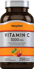Vitamina C 1000mg, with Rose Hips 250 cápsulas
