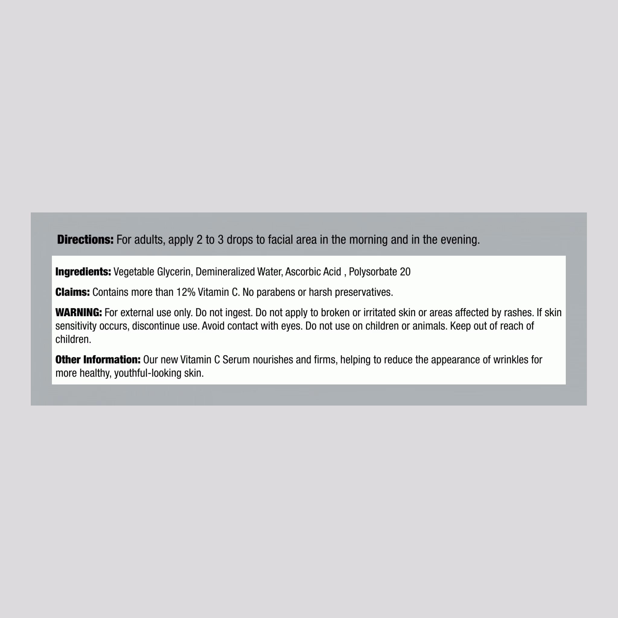 Vitamina C Serum 60ml.