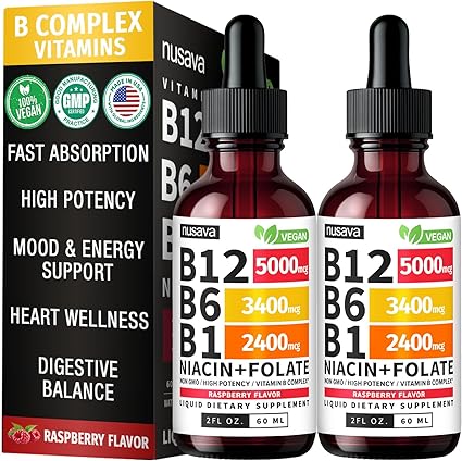 Vitamina B12 5000mcg , sublingual, metilcobalamina y B6 - Energía - Cerebro - Apoyo Cardíaco.