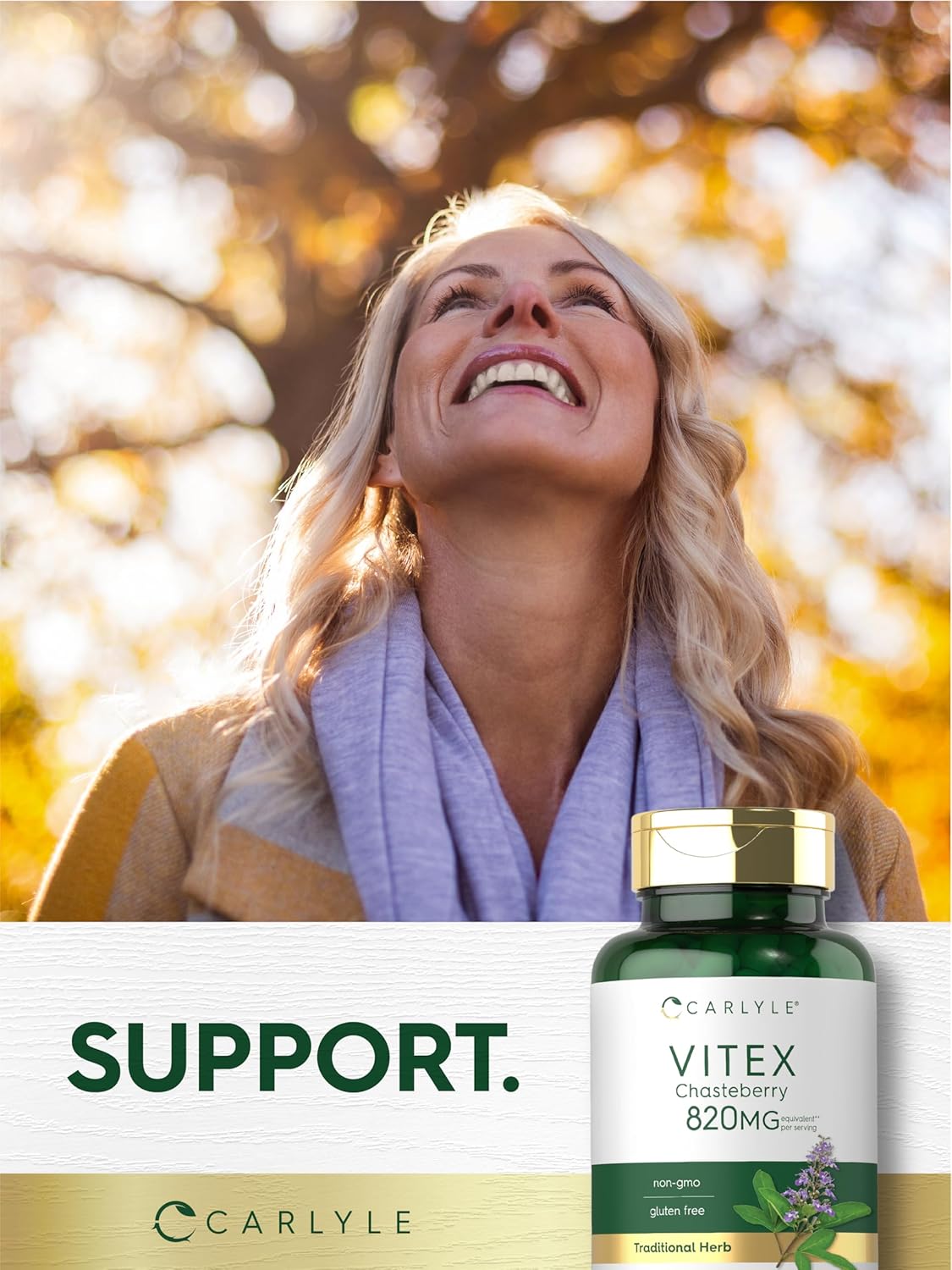 VITEX CHASTEBERRY 150 CÁPSULAS 820MG | Equilibrio hormonal, Menstruación, Fertilidad, Menopausia, Acné Hormonal.