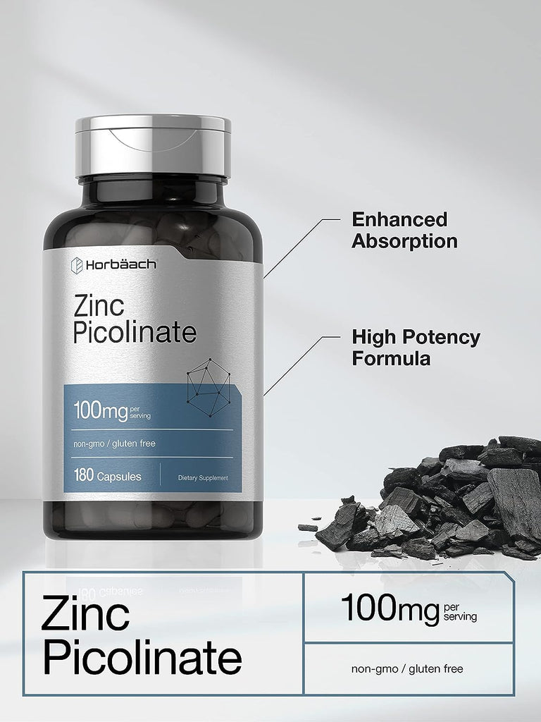 Zinc picolinato 50 mg | 180 cápsulas
