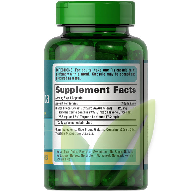 Ginkgo biloba 120 mg | 200 cápsulas