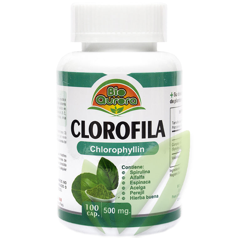 Clorofila 500 mg | 100 cápsulas