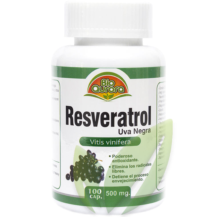 Resveratrol 500mg.  100 cápsulas -