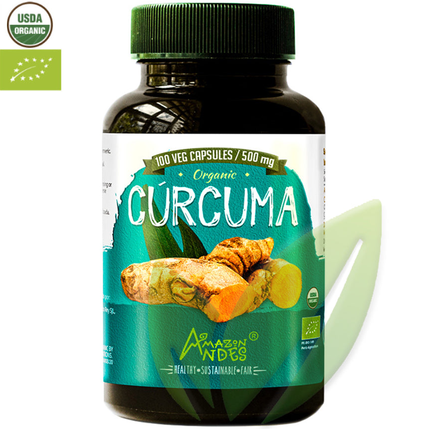 Cúrcuma orgánica 500 mg | 100 cápsulas veg.