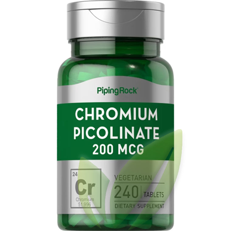 Picolinato de cromo 200 mcg | 240 tabletas veg.