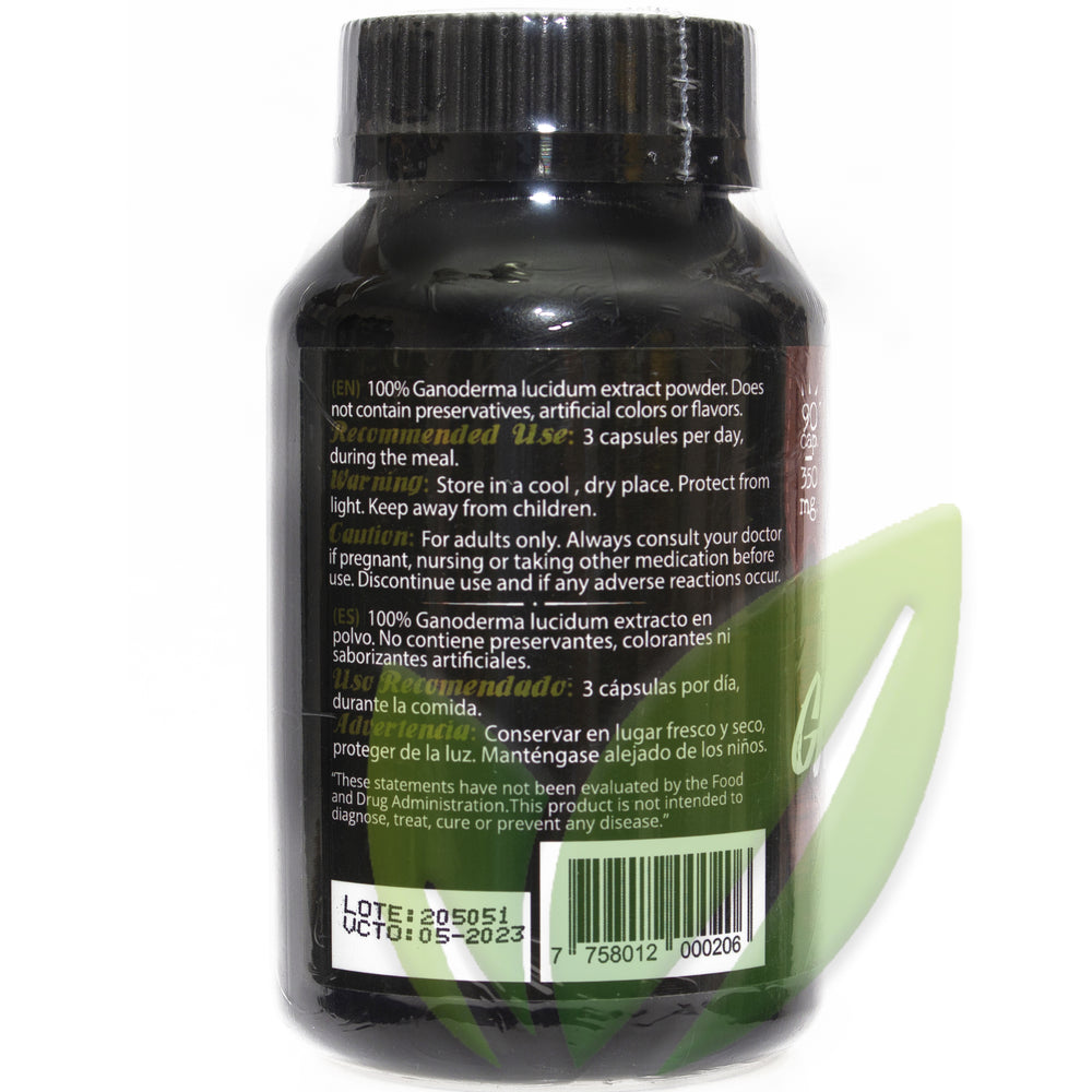 Reishi ganoderma 350 mg | 90 cápsulas