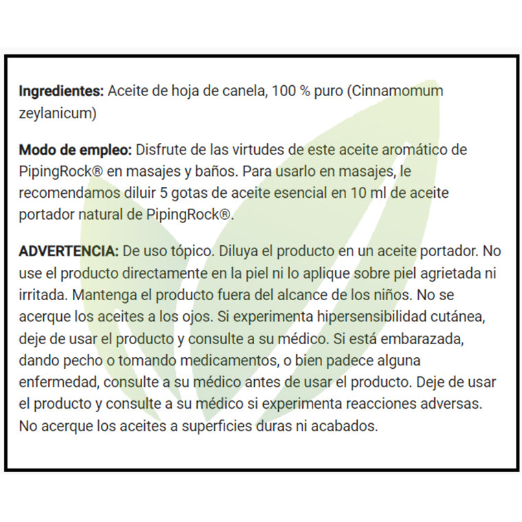 Aceite esencial de hoja de canela | 59 ml