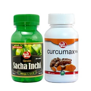 Pack Súper Cerebro: Omega 3-6-9 Sacha Inchi (500 mg x 100 caps) + Cúrcumax  (500 mg x 100 caps)