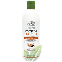 Shampoo romero y nogal con panthenol y colágeno (caída de cabello) | 450 ml