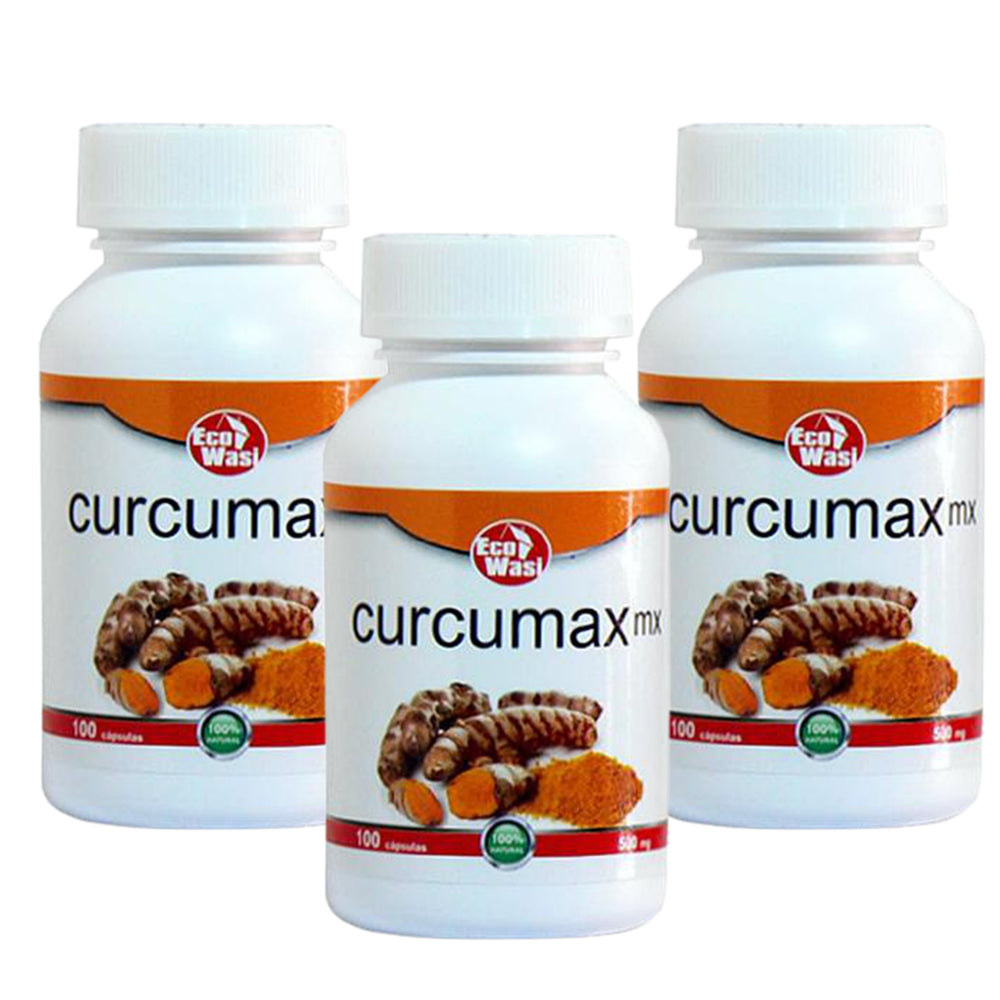 Curcumax Mx (cúrcuma) X 3 frascos (500 mg | 100 cápsulas c/u)