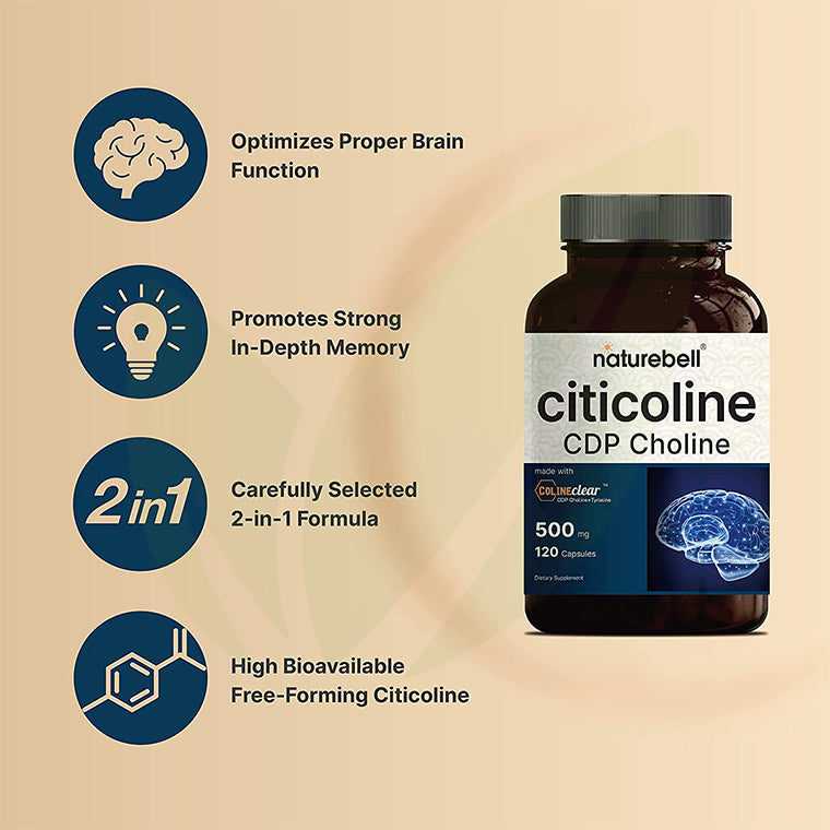Citicoline CDP Choline 500 mg p/s | 120 cápsulas