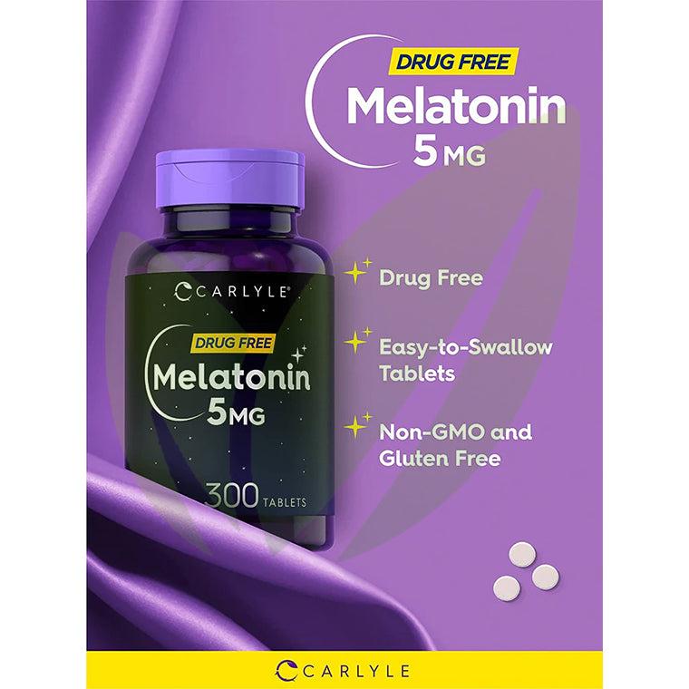 Melatonina 5 mg | 300 tabletas | Expira 05/25