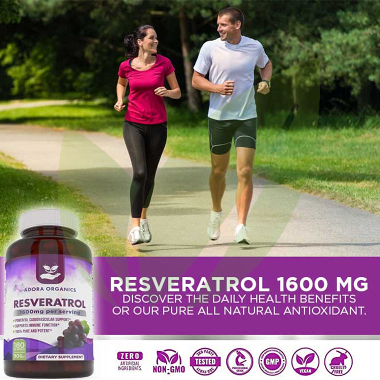 Resveratrol orgánico 1600 mg p/s | 180 cápsulas vegetarianas