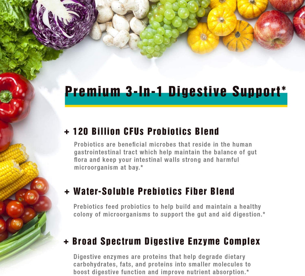 Probiótico 120 mil millones CFUs | 30 cápsulas vegetarianas