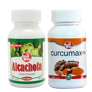 Pack protege tu hígado - 1 Alcachofa (500 mg x 120 caps) + 1 Curcumax (500 mg x 100 caps)